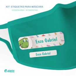 Kit Etiquetas Para Máscara com tema